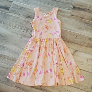 Dot Dot Smile Pink Easter Tank Dress Sz 7 Girls Twirl Bunny Eggs